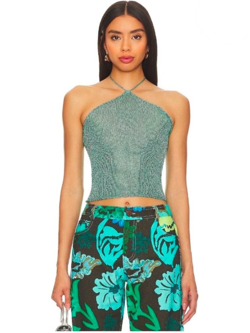 NWT superdown Jem Halter Top In Teal Size M